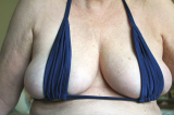 Stare at my boobs and jerk off a big load of cum on my tits.