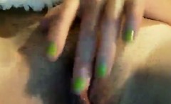 Dirty Girl Rubbing Her Large Clit
