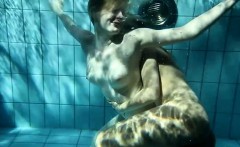 Zuzanna and Lucie playing underwater