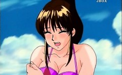 Bigboobs Hentai Gets Massage In The Beach
