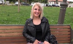 Beautiful blonde Chloe analfucked in a car park