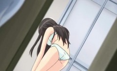 Japanese Anime Schoolgirl Gets Squeezing Her Tits And Finger