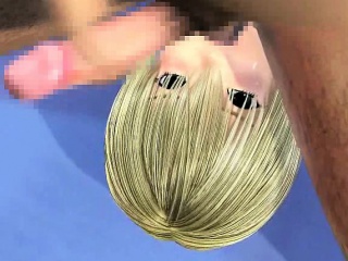 Horny 3D anime cutie eats ass crack