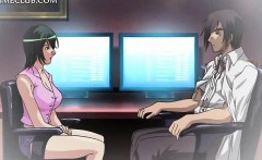 Three Horny Studs Fucking A Cute Hentai Babe Under Water