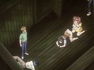 Japanese anime schoolgirl gets squeezed her tits by pervert