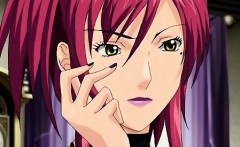 Curvy Hentai Maid Watching Couple Fucking