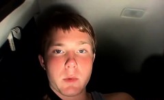 Straight Thug Billy Wanks In His Car While Driving At Night