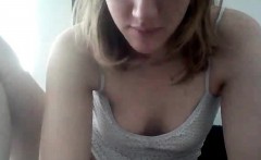 Shy Blonde Flashing Boobs And Pussy