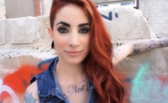 Tattooed Redhead Assfucked Outdoors By Bf