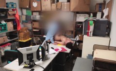 Skinny Babe Naiomi Mae Bangs With A Police Officer