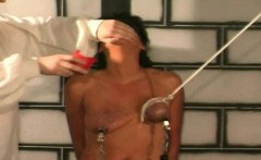 Blindfolded Babe Tit Torture And Caned