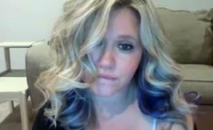 Amazing blonde webcam masturbation in high heels