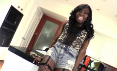 Young Nubian Ts Tugs Her Massive Dong