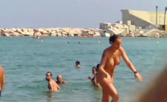 Nudist Amateur Voyeur Beach Close-Up Video