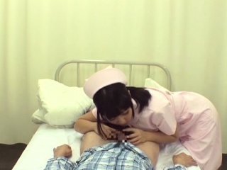 Slim asia nurse knows proper skills with a huge schlong