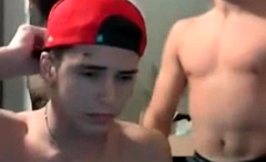 Amateur Gay Couple Jerking Off Together In Front Of The