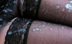 Sperm On Her Nylon Legs