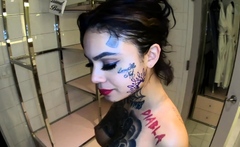 Genevieve Sinn pounded while having her face tattooed