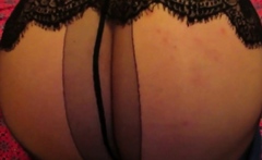 Tights, Arse, Spunk. Collant, Culo, Sborra.