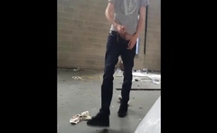 Twink teen wank in abandoned building