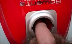 The vacuum cleaner hole and cumshot inside