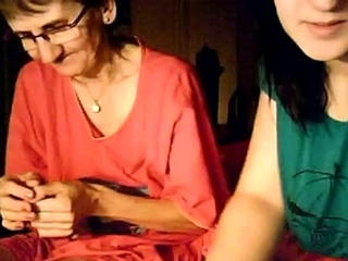 BBW girl and her granny on webcam