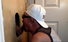 Gloryhole mature DILF giving blowjob