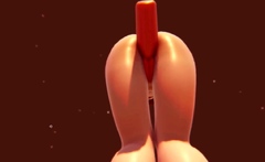 Foxy 3d Superwoman Bounces Up And Down On A Cock