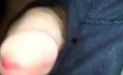 Fat Monster cock gets jerked and werked over at home in bed