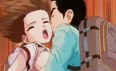 Great Anime Hot Brunette Babe Gets