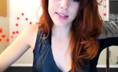 Pretty redhead webcam masturbation show