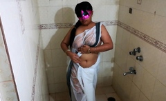 Indian Big Boobs Horny Lily In Bathroom Taking Shower