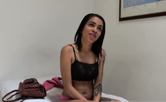 Obedient latina satisfying a fake agent