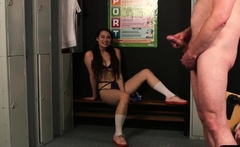 CFNM cheerleader British voyeur teases