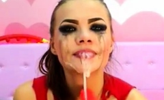 Crazy Deep Throat Webcam Girl Uses Sex Toys