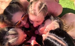 Hot blondes wild group sex