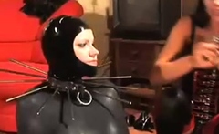 Amateur fetish BDSM action with redhead