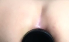 Shemale tranny enjoying solo masturbation