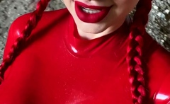 Amateur Redhead Masturbates Then Gives A Blowjob
