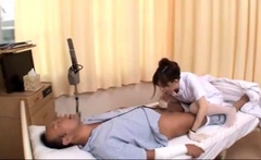 Japanese fetish babe in uniform sixtynines guy