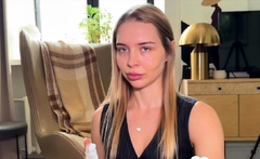 Wanker Jerking Off While Hot Stepsis Wants to Ride His Dick