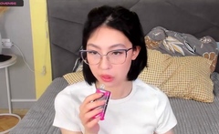 Amateur asian teen licks ass and sucks cock