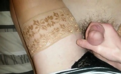 Crossdresser Handjob: Frotting Hunk Fun