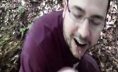 Bear Cub Blows a Load in His Mouth and Swallows