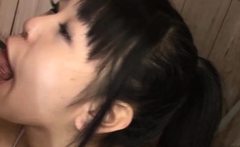 Amateur mega-bitch Koyuki Ono gets spunk in her mouth and