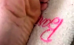 Maitresse Madelines solo foot fetish POV