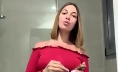 Amateur blond girl with big boobs getting fucked