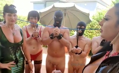 Brunette slave girl enjoys the harsh fetishes of a bdsm game