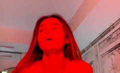 Great Big Boobs On Masturbating Redhead