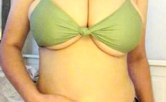 Stacked brunette goes solo toys and masturbation